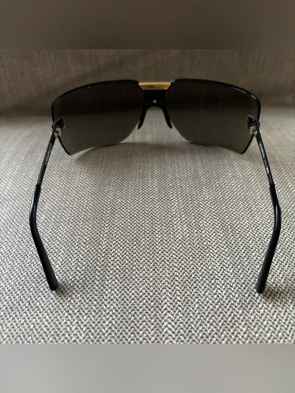 Vintage Authentic Gargoyles Sunglasses Black/Gold RARE